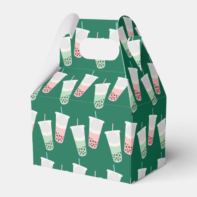 Bubble Tea Pattern Favor Box (Front Side)