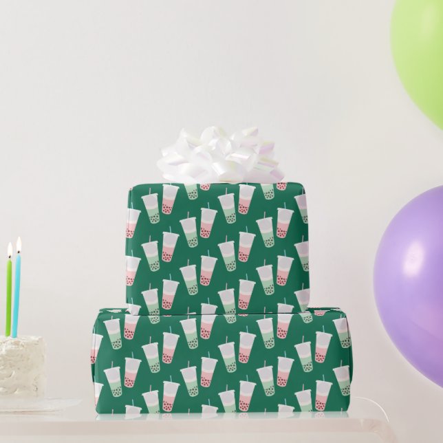 Bubble Tea Pattern  Wrapping Paper (Party Gifts)