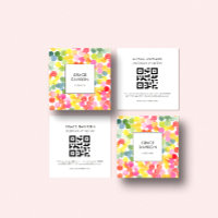 Bubble Tea Rainbow Pink Orange Green QR Code