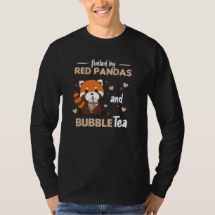 Bubble Tea Red Panda Chocolate Cute Animals Boba T-Shirt