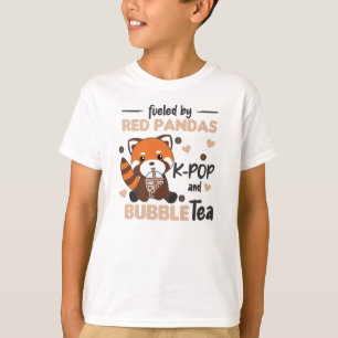 Bubble Tea Red Panda Chocolate Cute Animals Boba T-Shirt