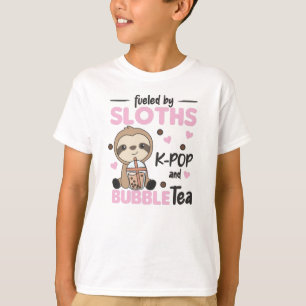 Bubble Tea Sloth Chocolate Cute Animals Boba T-Shirt
