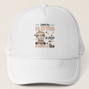 Bubble Tea Sloth Chocolate Cute Animals Boba Trucker Hat