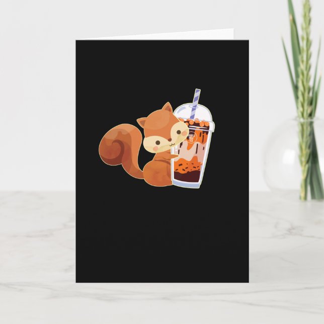 Bubble Tea Squirrel Card (Front)