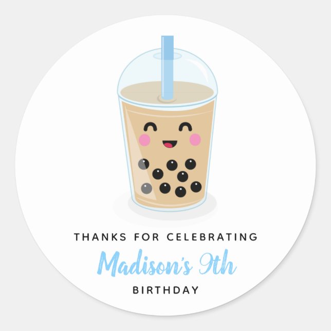 Bubble Tea Sticker Label (Front)
