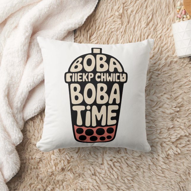 Bubble Tea Throw Pillow (Blanket)