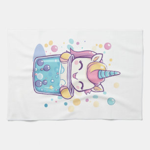 Bubble Tea Unicorn (1) Kitchen Towel