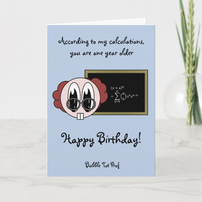 Bubble Tot Prof Card (Front)