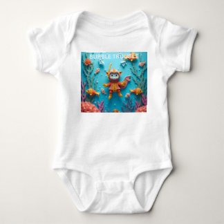 Bubble trouble cute snorkel pet baby bodysuit