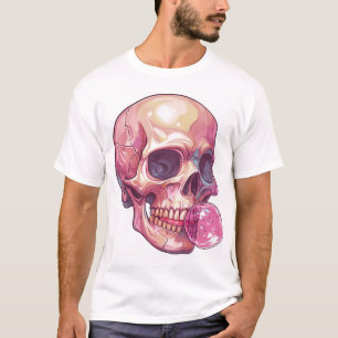 Bubble Trouble Skull � Funny Gum Skeleton T-Shirt