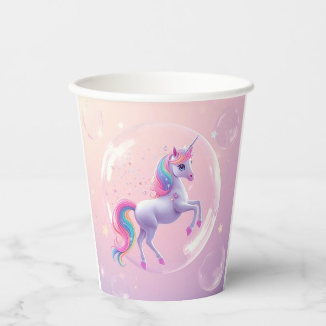 Bubble Unicorn Paper Cups (Front)