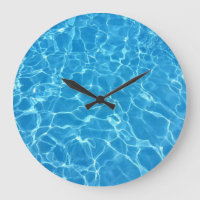Bubble Water Reflections Texture Large Clock