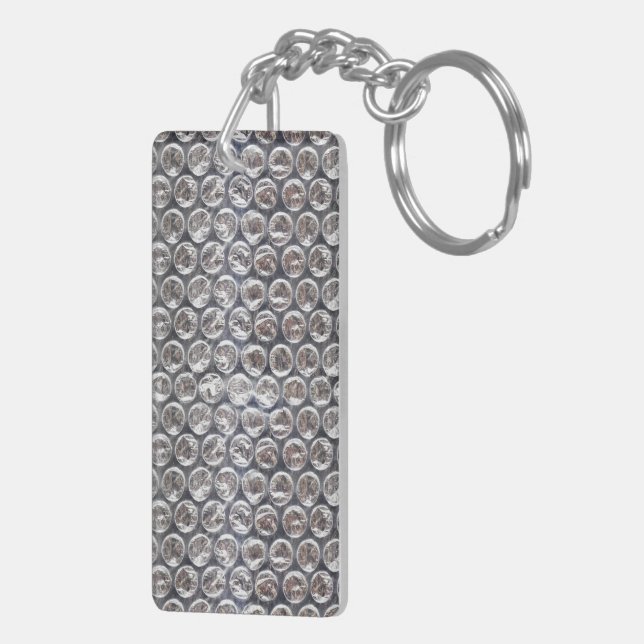 Bubble Wrap Background Keychain (Back Right)