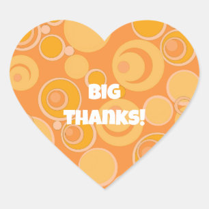 Bubblegum Bubbles Everywhere Orange Heart Sticker