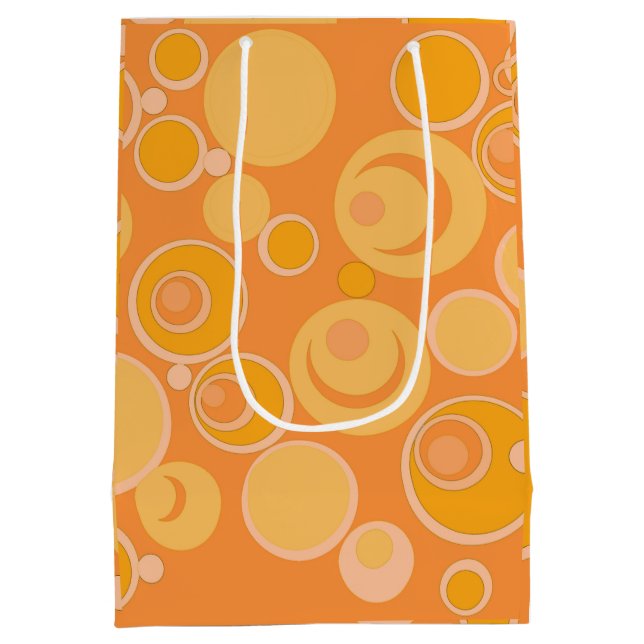 Bubblegum Bubbles Everywhere Orange  Medium Gift Bag (Back)