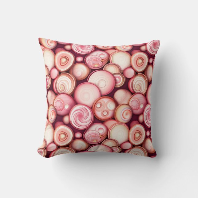 Bubblegum Bubbles Throw Pillow (Front)