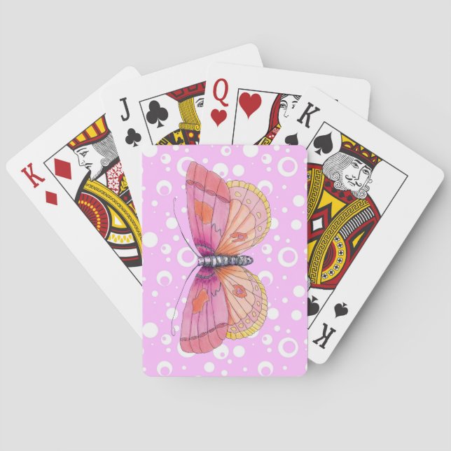 Bubblegum Butterflies Playing Cards (Back)