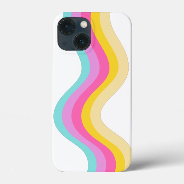 Bubblegum Color Wavy Rainbow coque iphone (Verso)
