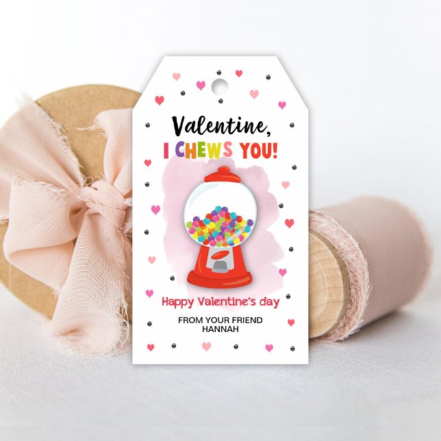 Bubblegum Gift Tags, Classroom Valentine's Tag (Creator Uploaded)
