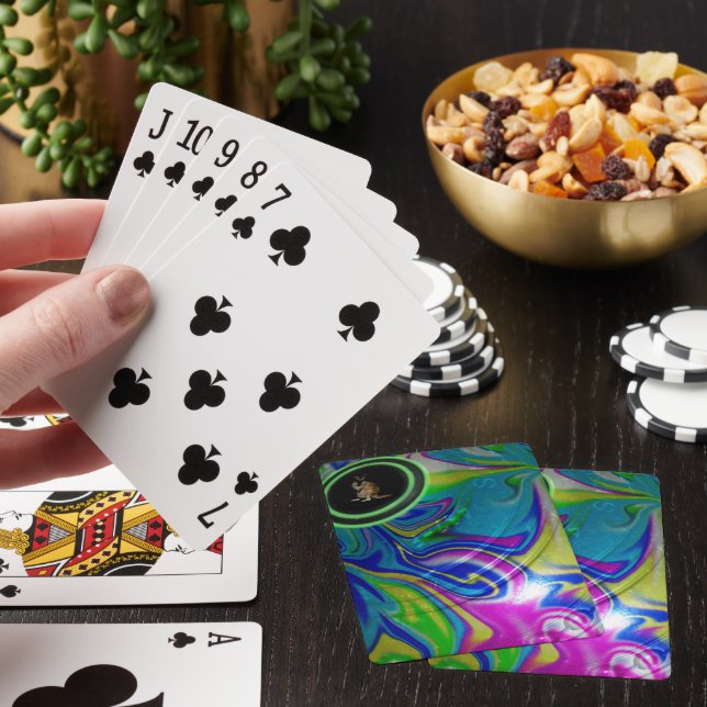 Bubblegum Lawn Bowl, Deck Of Playing Cards (In Situ)