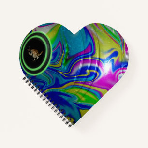 Bubblegum Lawn Bowl, Spiral Heart Notebook