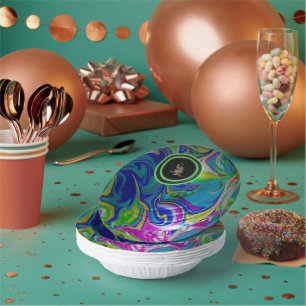 Bubblegum Lawn Bowls, Paper Plates