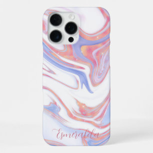 Bubblegum Marble Customizable iPhone 16 Pro Max Case