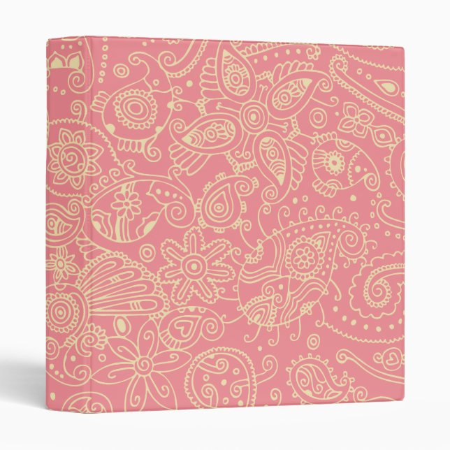 Bubblegum Paisley Binder (Front/Spine)