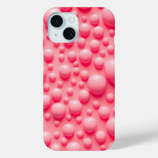 Bubblegum Pink 3D Bubbles iPhone Case Design