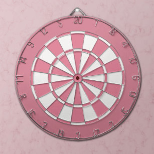 Bubblegum Pink and White Dartboard