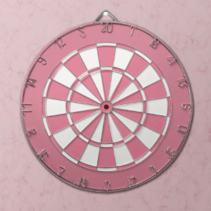 Bubblegum Pink and White Dartboard