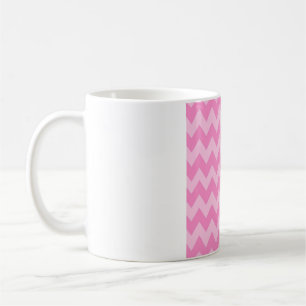 Bubblegum Pink Chevron – Two-Tone Zigzag Pattern Coffee Mug