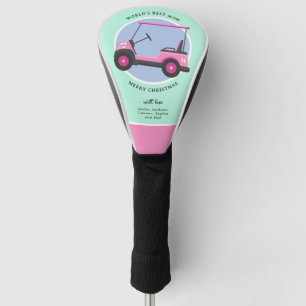 Bubblegum Pink Golf Cart Mom's Golf Head Cover