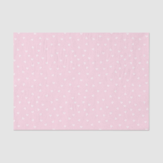 Bubblegum Pink Hearts Gift Wrapping Tissue Paper (Front)