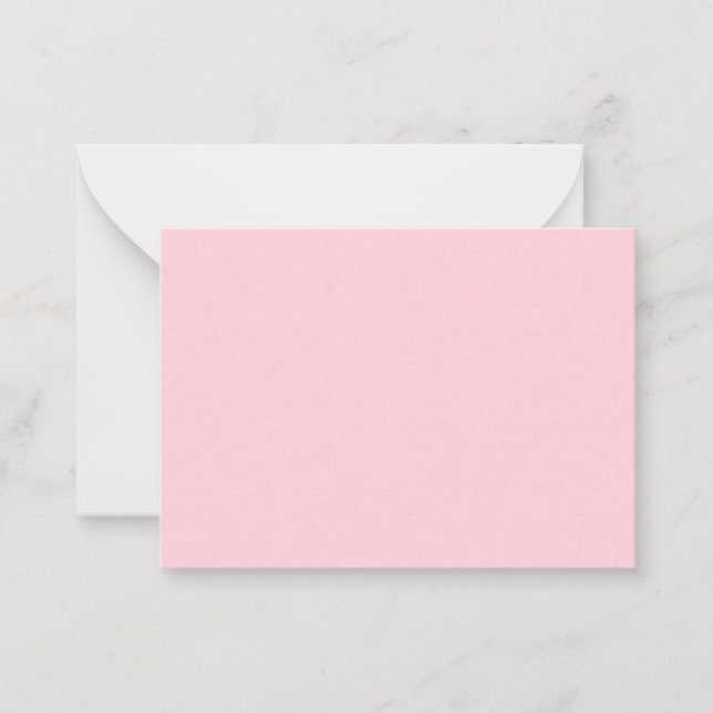 Bubblegum Pink Pretty And Yummy Solid Colour Card (Front)