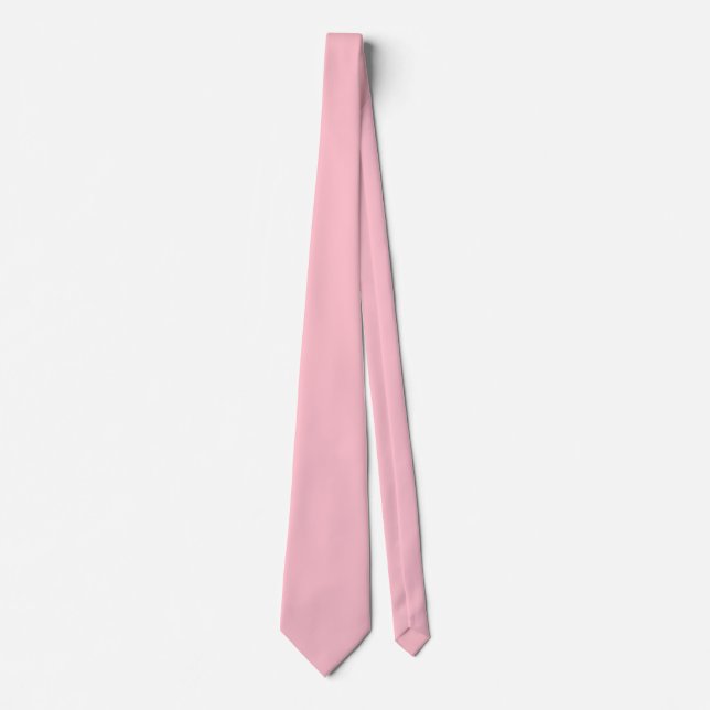 Bubblegum Pink Solid Colour Tie (Front)