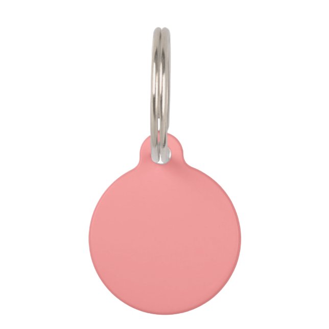 Bubblegum pink template to personalize Customize Pet Tag (Front)