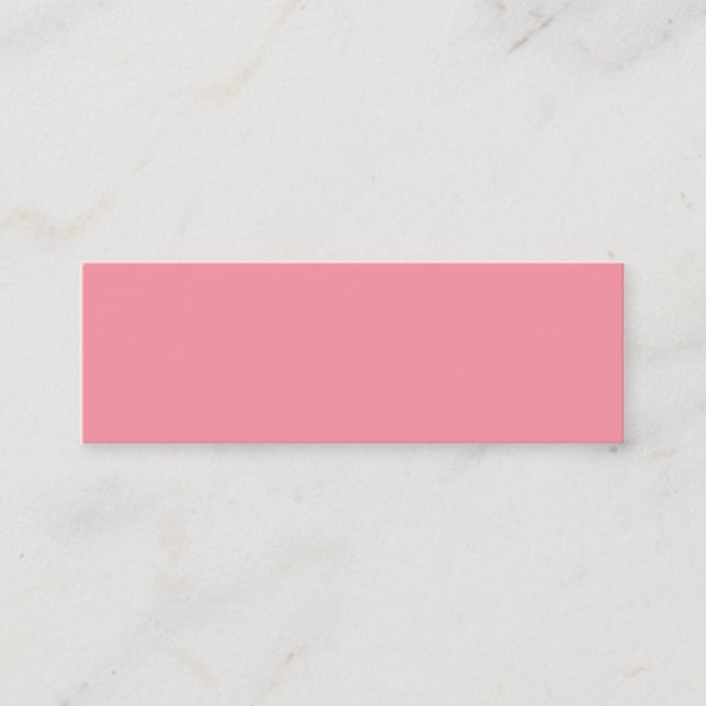 Bubblegum Pink Trend Colour Customized Template Mini Business Card (Front)