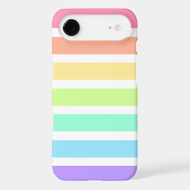 Bubblegum rainbow and white stripes (Back)