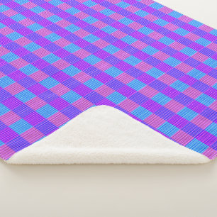 Bubblegum Tartan Print, Sherpa Blanket
