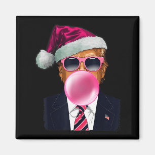 Bubblegum Trump Blowing Bubble Gum Christmas Pink Magnet