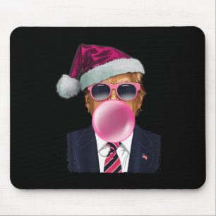 Bubblegum Trump Blowing Bubble Gum Christmas Pink Mouse Pad