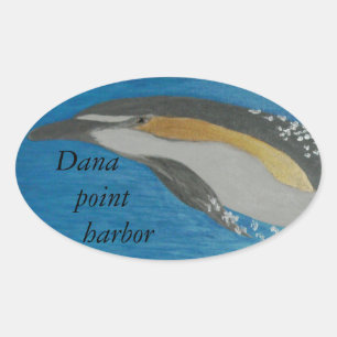 Bubblepacific bumper stickers, Dana point harbour Oval Sticker