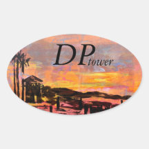 Bubblepacific bumper stickers, Dana Point tower
