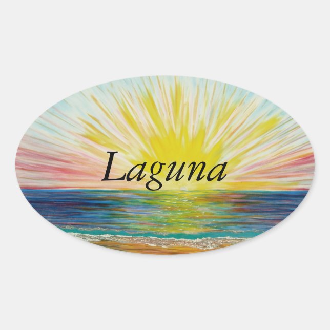 Bubblepacific bumper stickers, laguna oval sticker (Front)