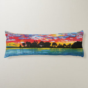 Bubblepacific pillows, Dana Point harbour painting Body Pillow