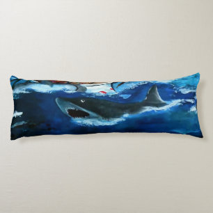 Bubblepacific pillows, great white & ocean water body pillow
