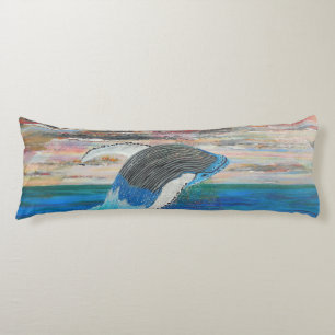 Bubblepacific pillows, Grey whale breaching Body Pillow