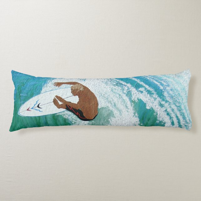 Bubblepacific pillows, roofer surfer body pillow (Front)