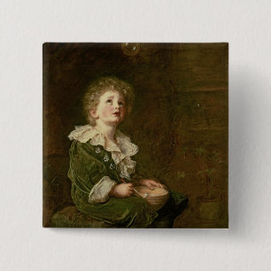 Bubbles, 1886 2 inch square button